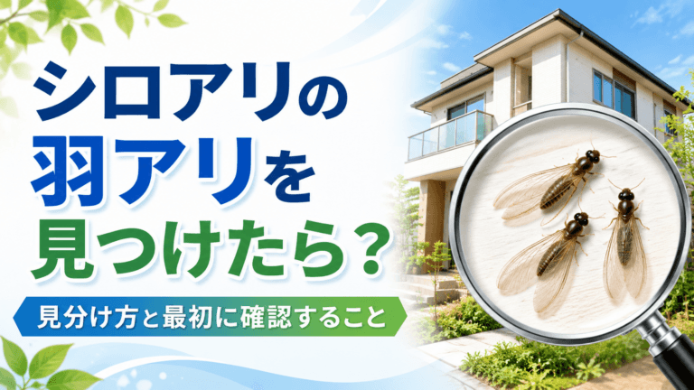 シロアリの羽アリを見つけたときの見分け方と確認ポイント